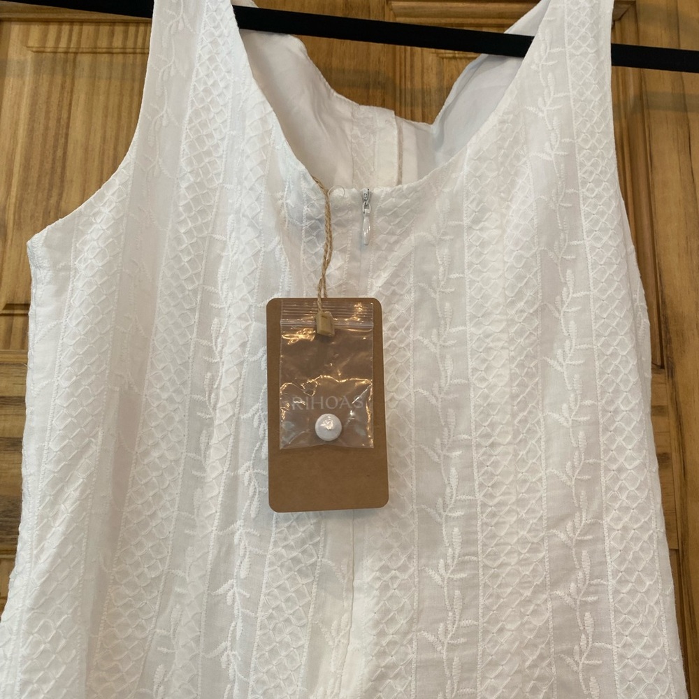 RIHOAS White Eyelet Mini Dress Duo - Spaghetti Strap & Button-Front Styles - Picture 4 of 4